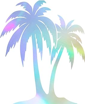 Plastic Tree ステッカー Amazon.com - Transparent Decal Stickers of A Palm Tree